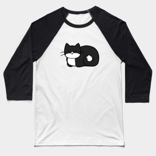 Black n White Cat Baseball T-Shirt